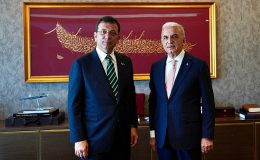 Ekrem İmamoğlu, Ümraniye Belediye Başkanı İsmet Yıldırım’a tebrik ziyaretinde bulundu