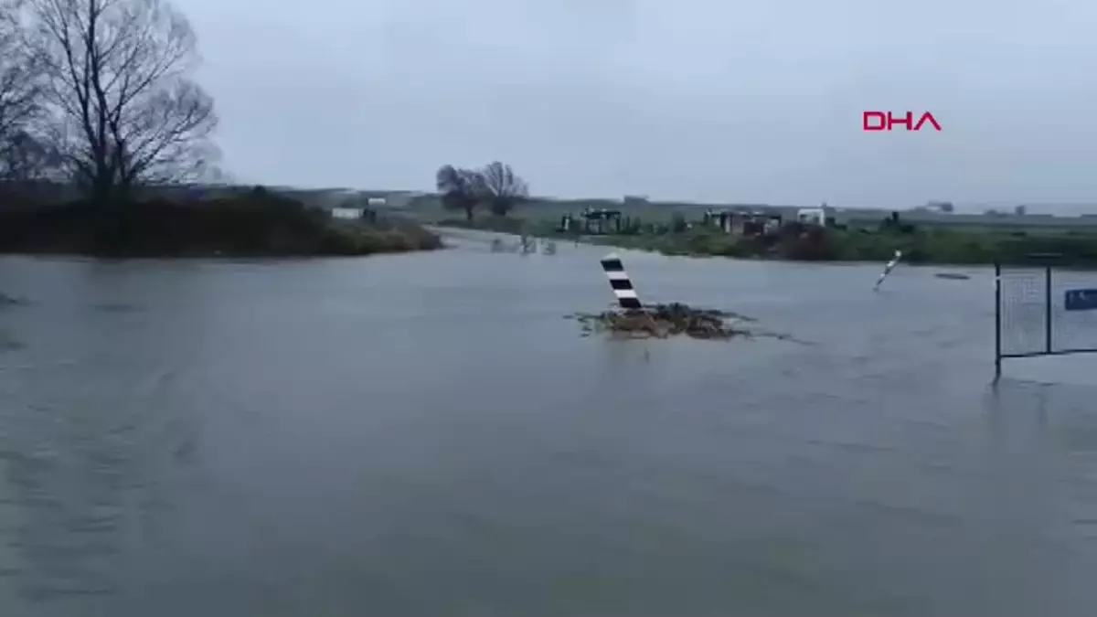 Tekirdağ’da Sağanak Yağış Dereleri Taşırdı