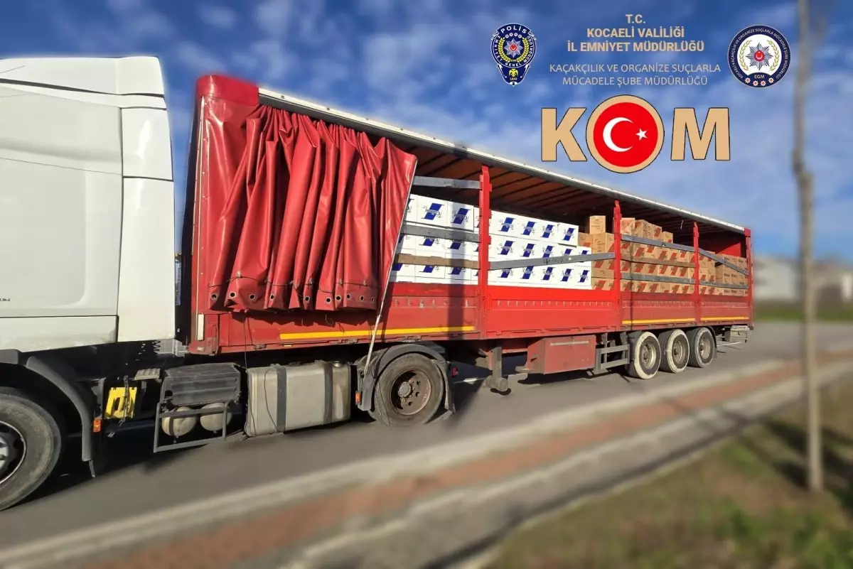 Kocaeli’de Tırda 9 Milyon Sahte Makaron Ele Geçirildi
