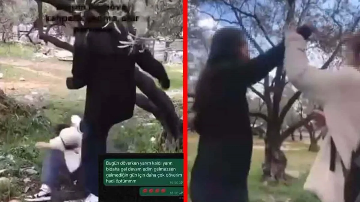 Muğla’da 13 yaşındaki kız öğrenci arkadaşını darbetti! Akran zorbalığıkamerada!